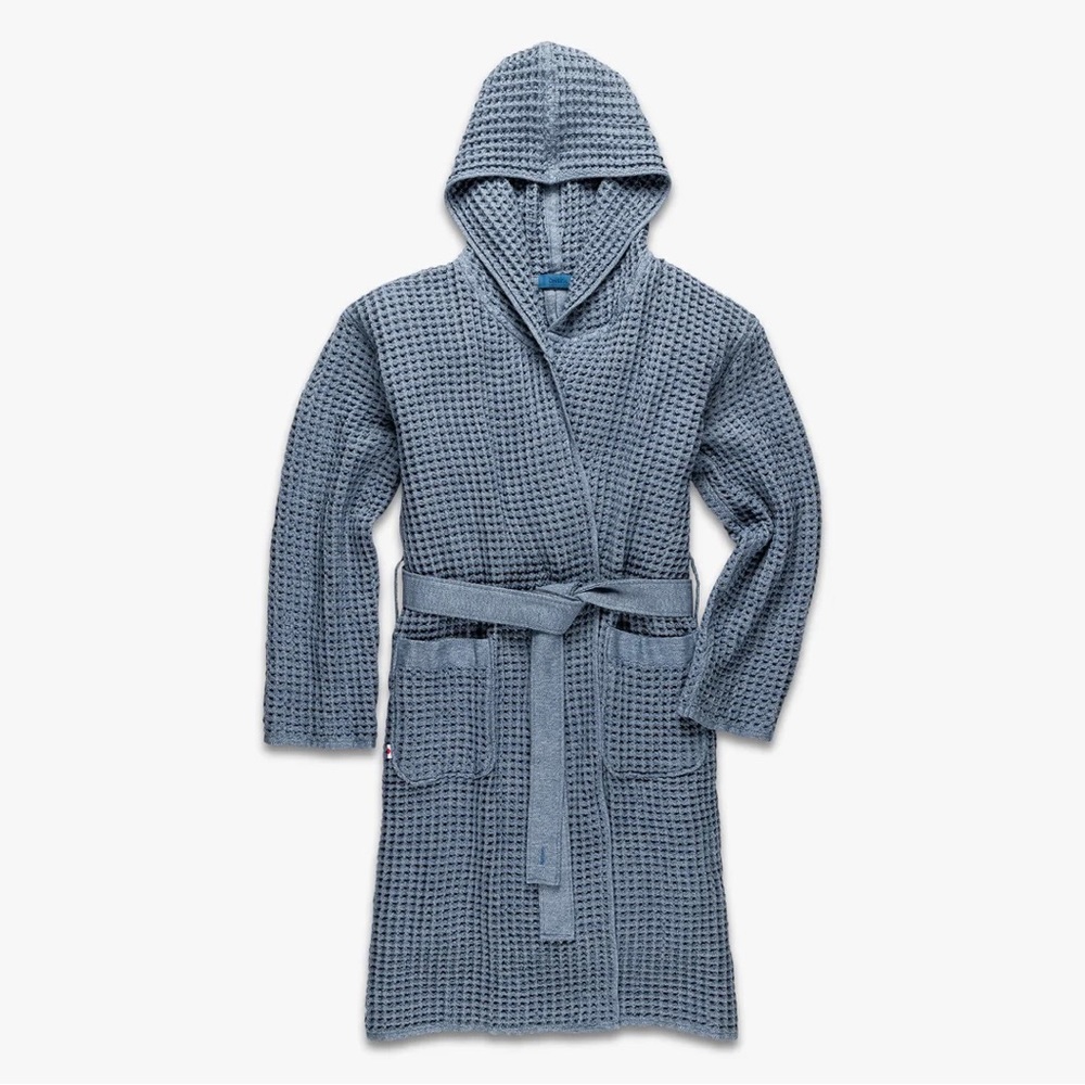 Onsen Blue Waffle Bath Robe Medium